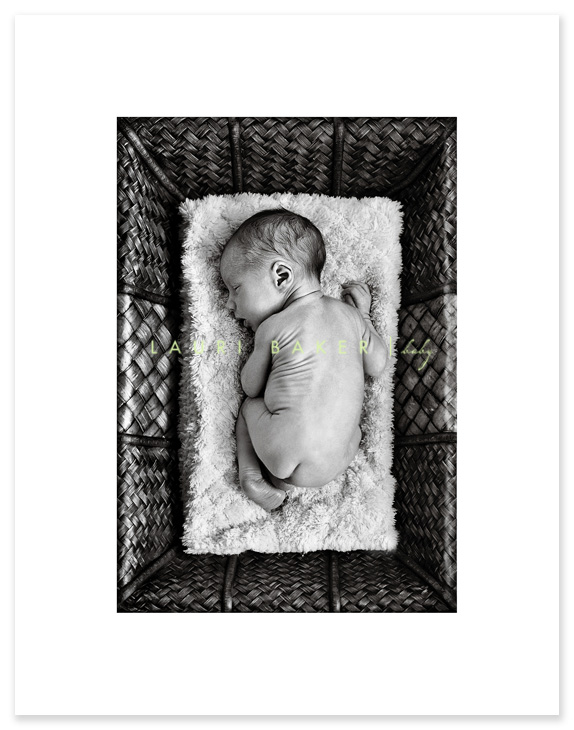 newborn in basket
